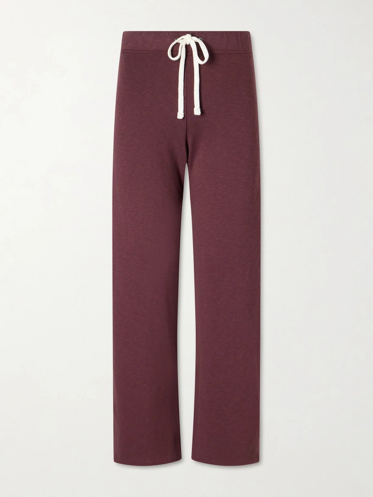Cropped Cotton-terry Wide-leg Track Pants - 1
