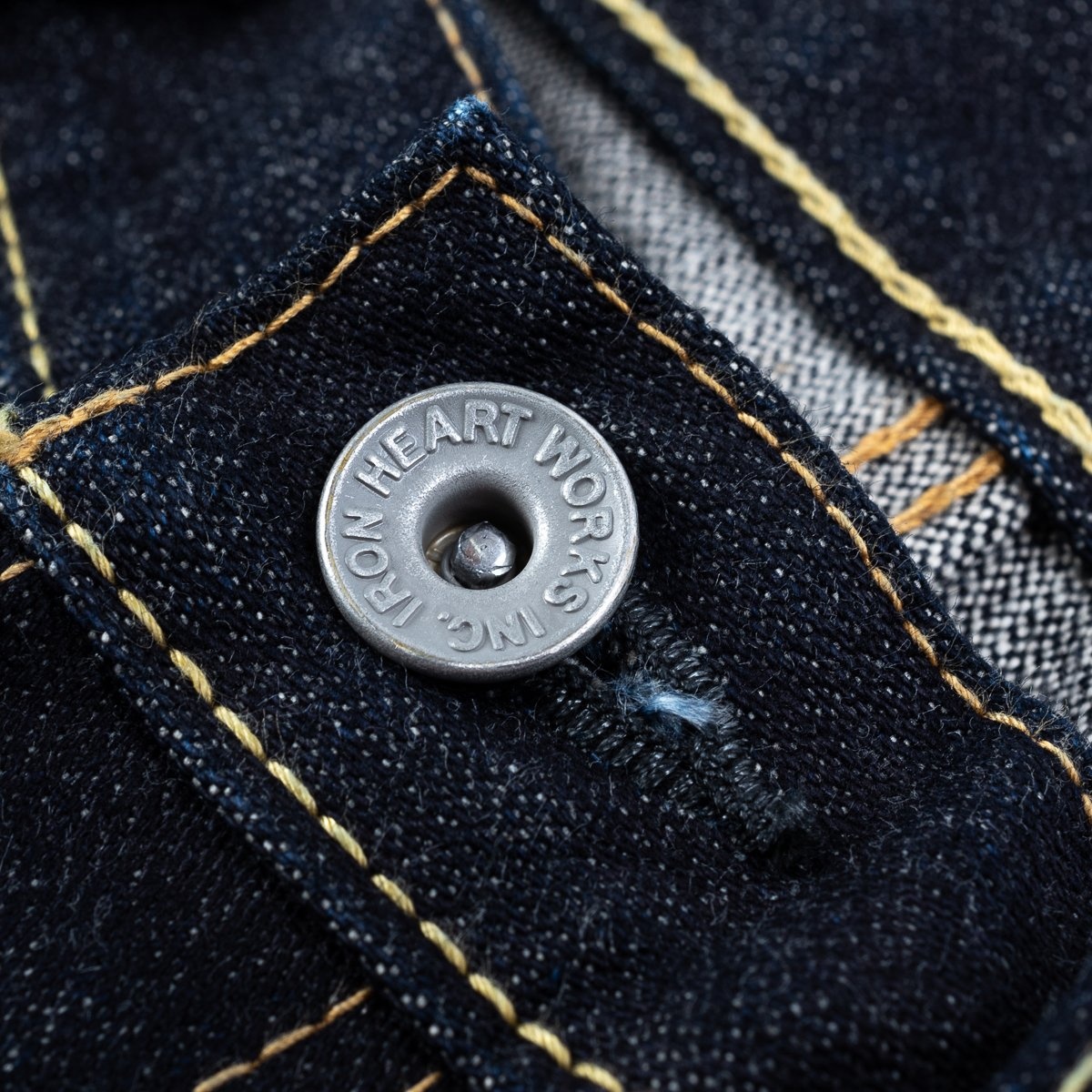 IH-634SBR-14 14oz Broken Twill Selvedge Denim Straight Cut Jeans - Indigo - 9