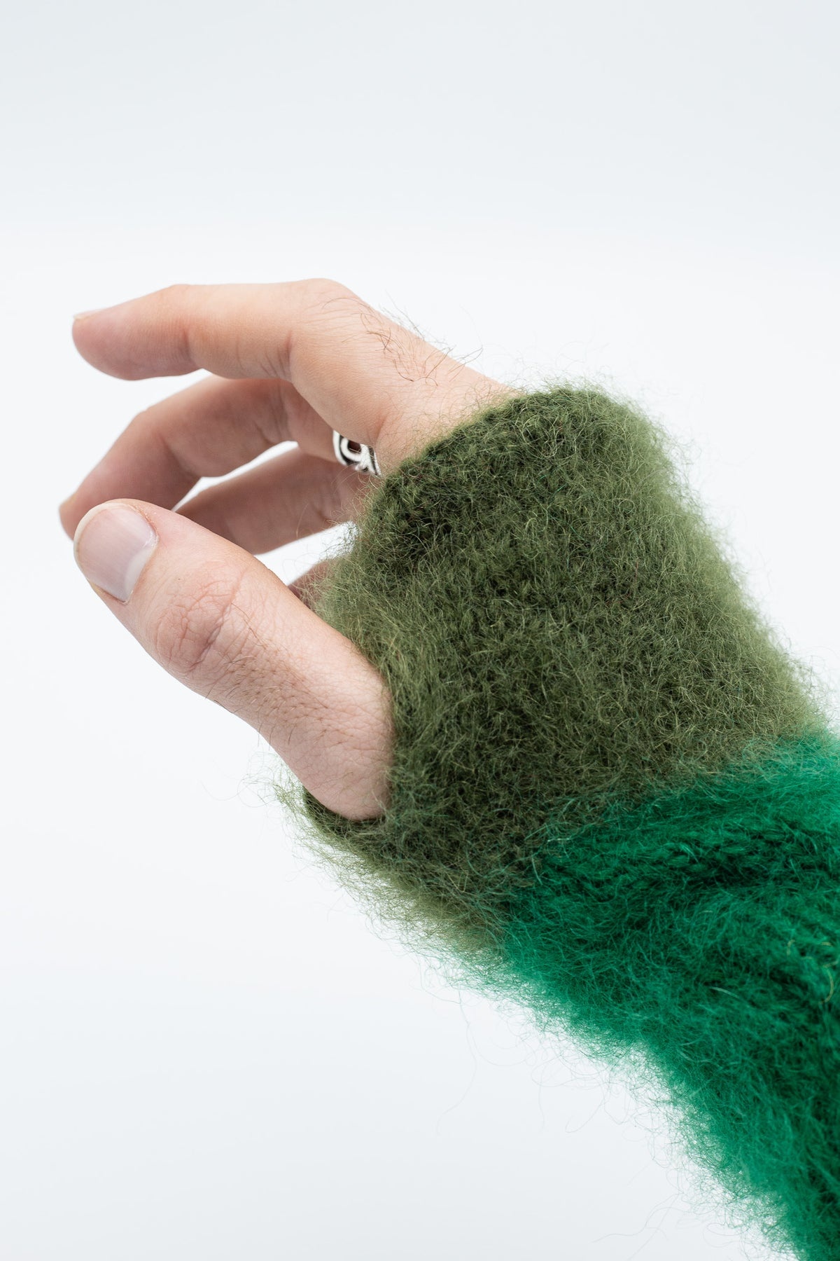 Mohair Knit JOURNEY Gloves - Green - 1