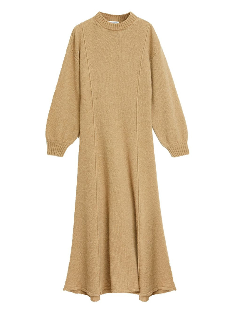 Tanner merino wool seam detail midi dress 1