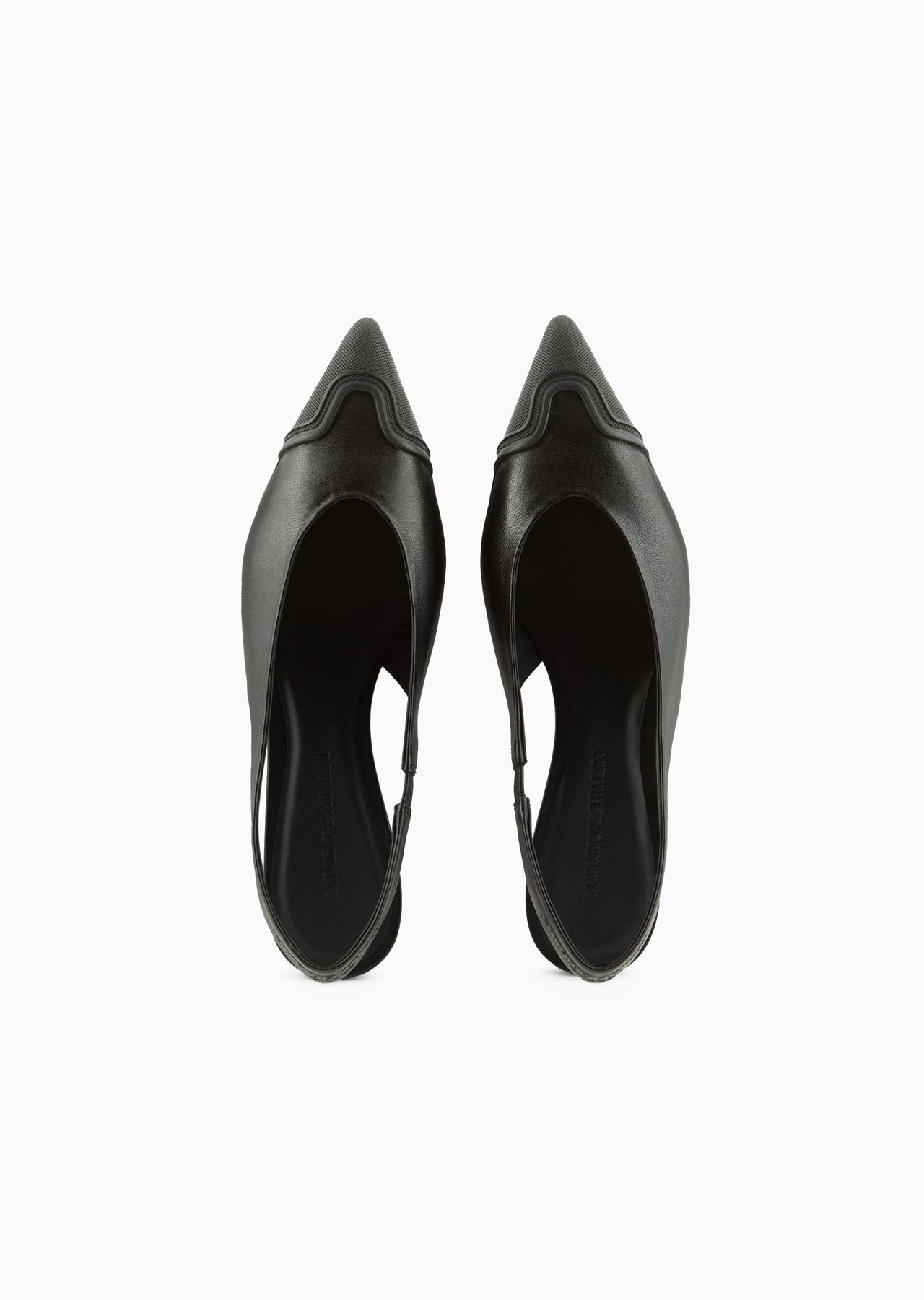 Nappa leather slingback ballerinas with rubber toe - 3