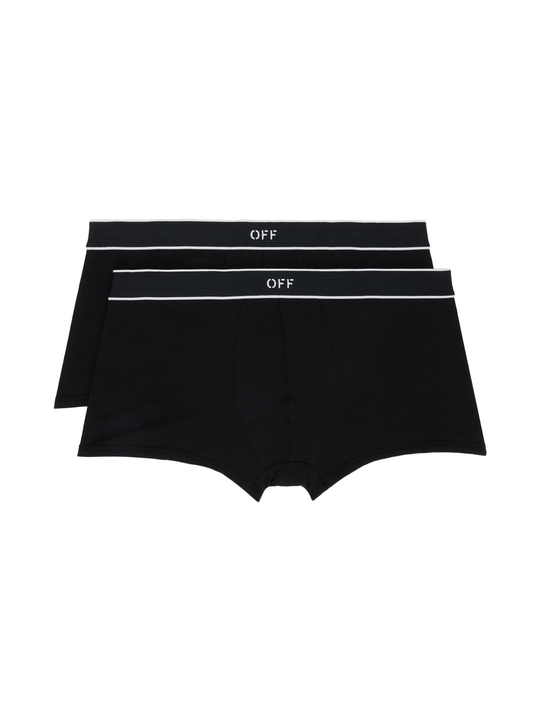 Two-Pack Black Off-Stamp Boxers - 1