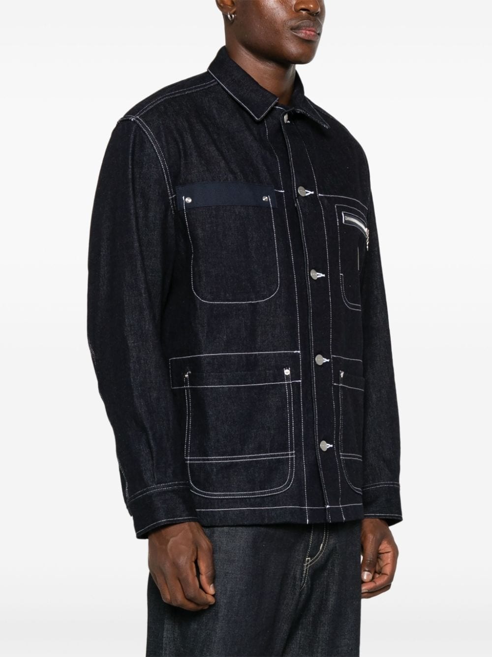 x Carhartt logo-patch coat - 3