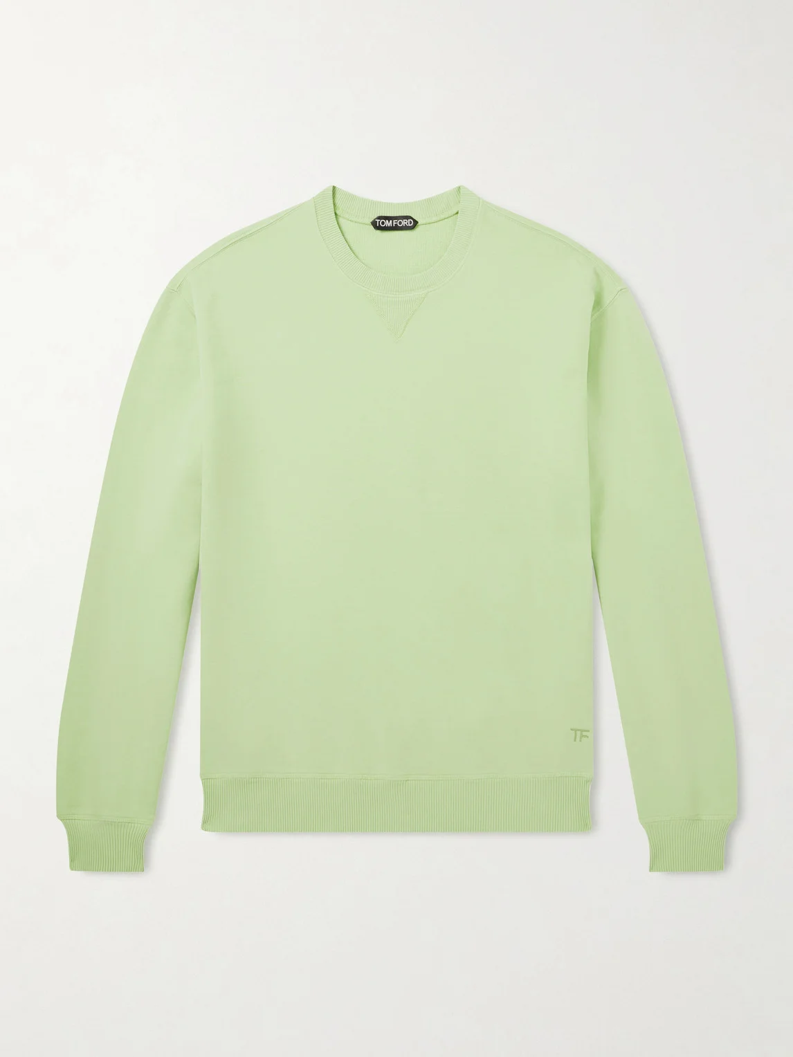 Logo-Embroidered Cotton-Jersey Sweatshirt - 1