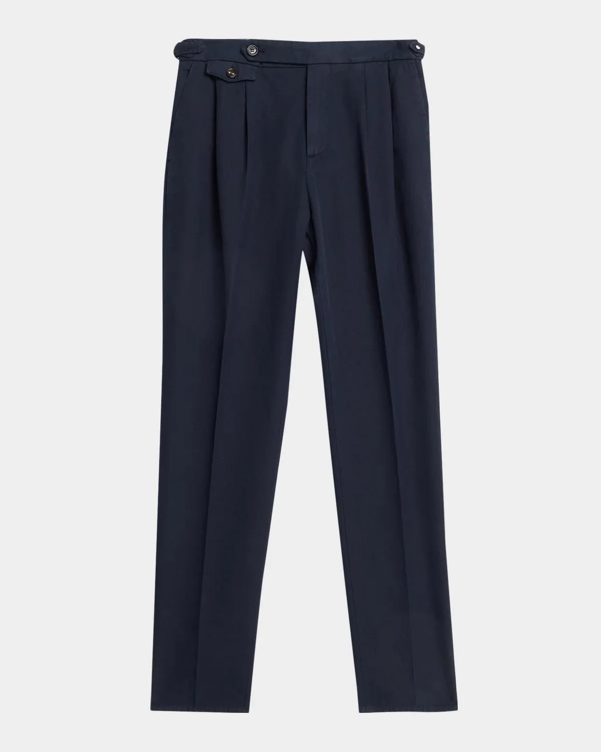 Men's Cotton Double-Pleated Trousers - 1