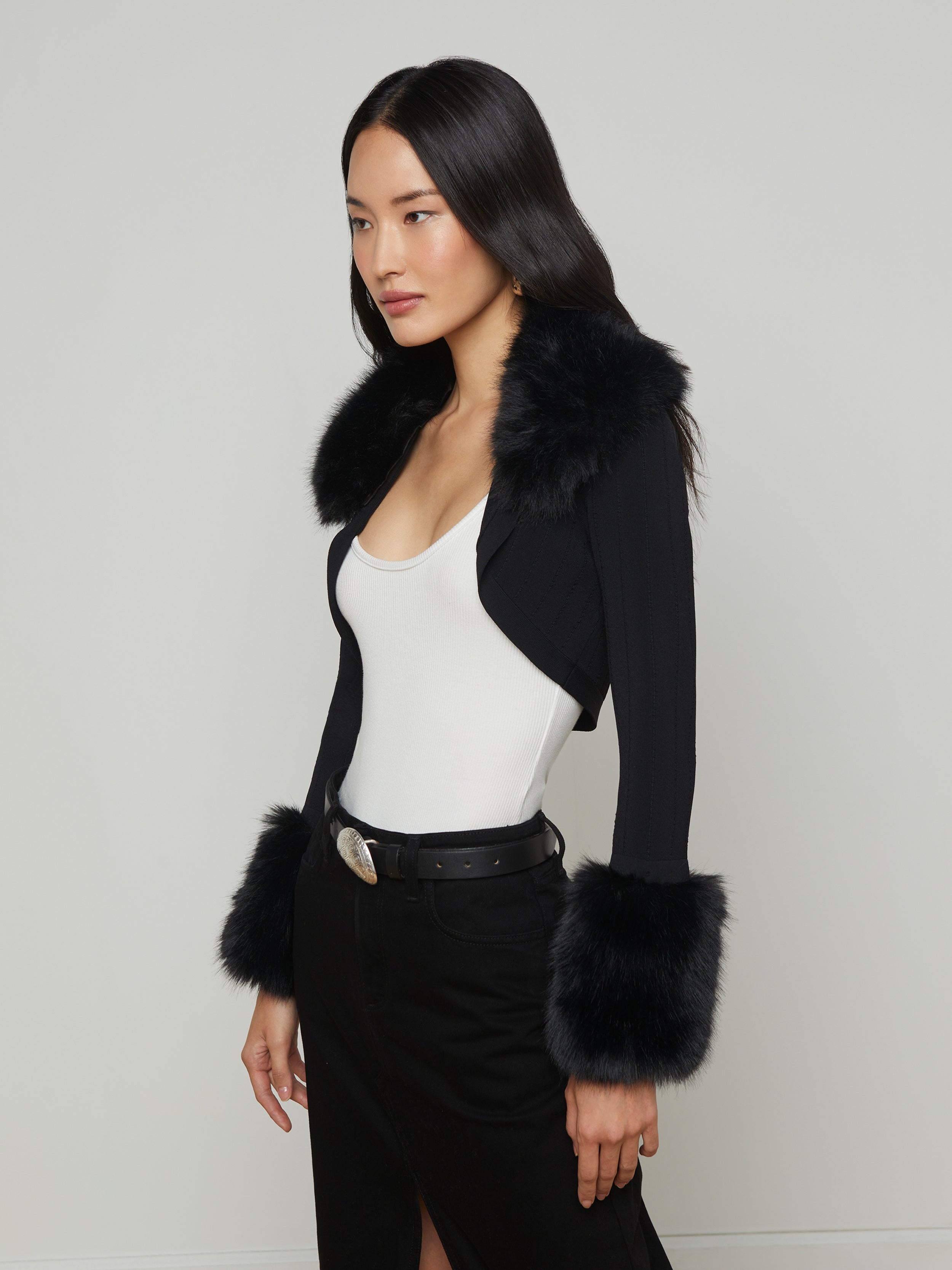 Haru Faux Fur Shrug - 3