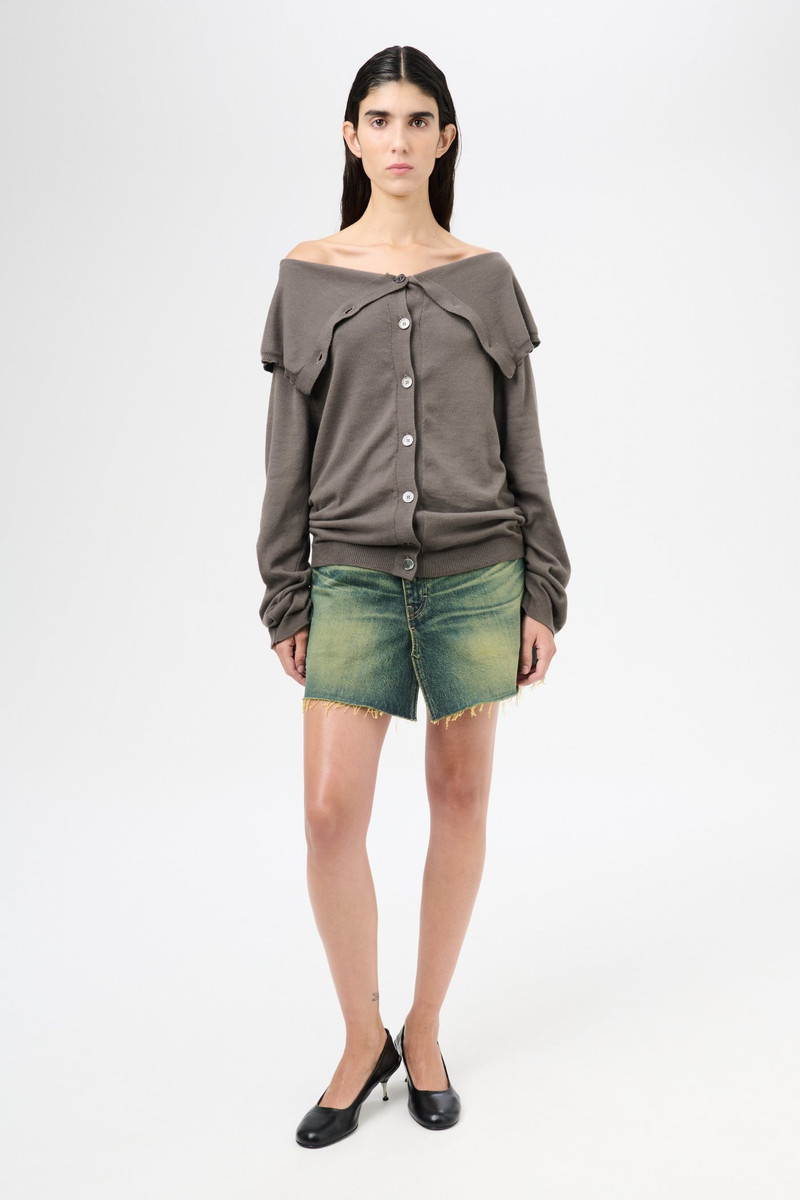 Our Legacy Open Cardigan Fog Clean Cotton outlook