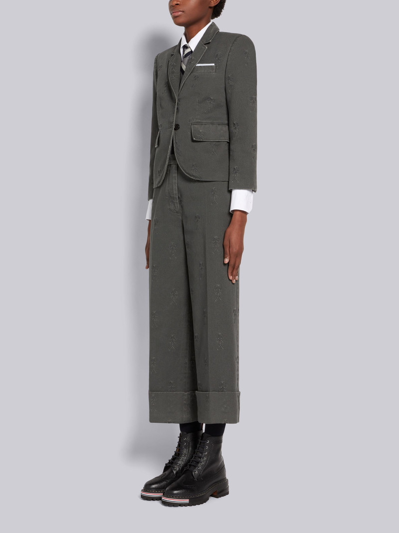 Black Pebble Grain Leather Rubber Hiking Sole Stripe Micro Insert Lace-Up Longwing Boot 6