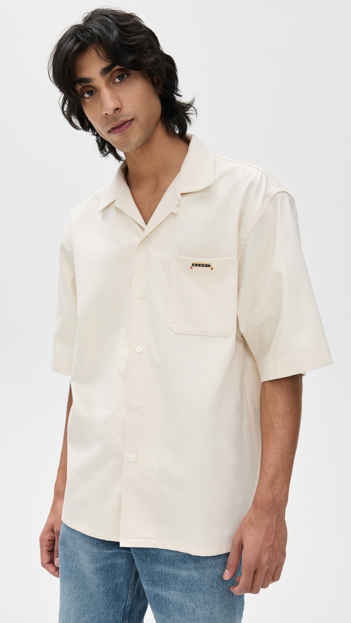 Light Denim Bowling Shirt - 6