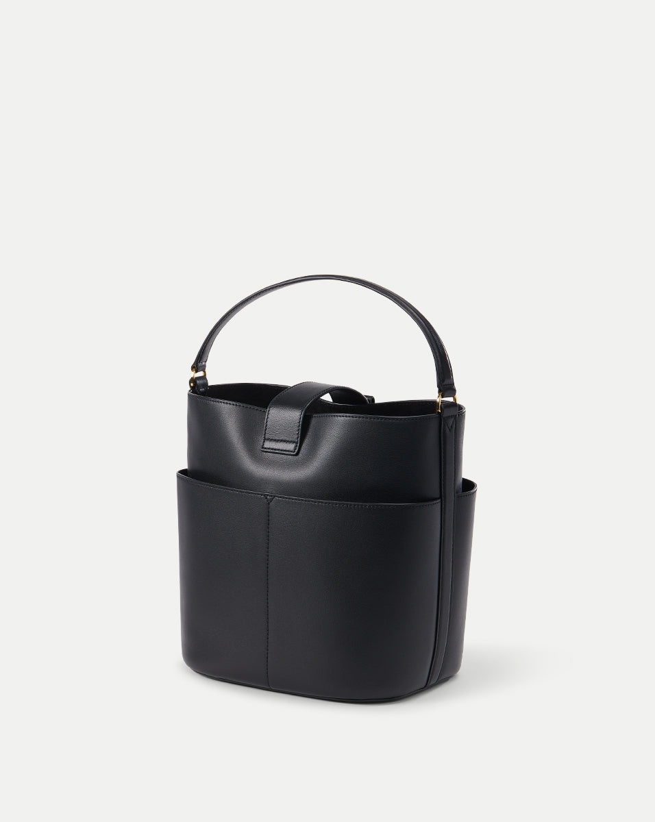 SMALL CREST LOCK BUCKET BAG - 5