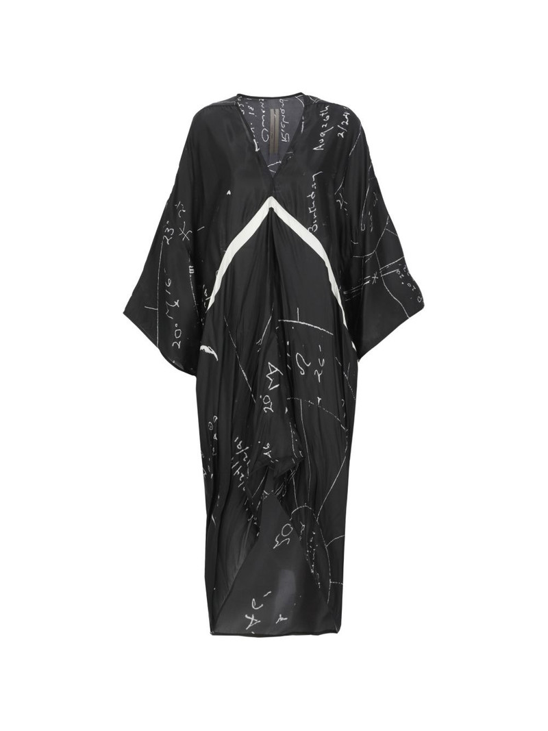 V-neck print asymmetric dress 1