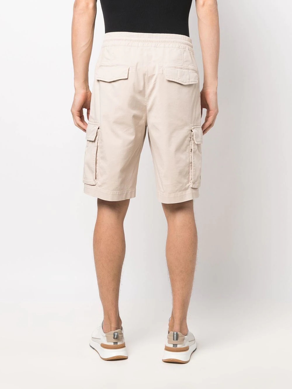 drawstring cargo shorts - 4