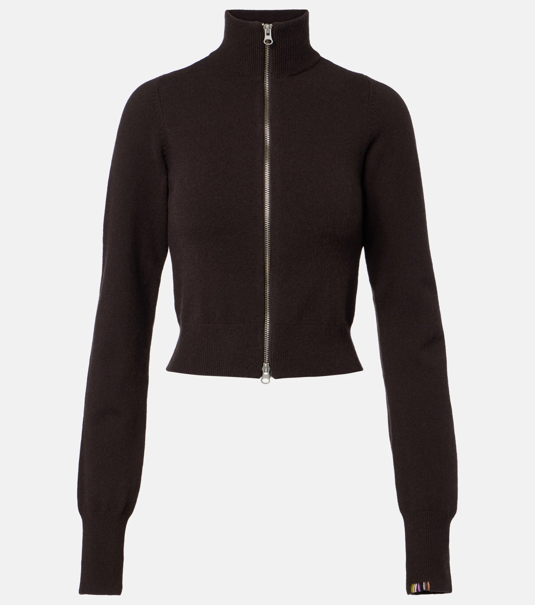 N°302 Lemon cashmere-blend zip-up cardigan - 1
