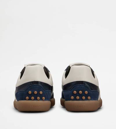 Tod's TOD'S TABS SNEAKERS IN SUEDE - WHITE, BLUE, BROWN outlook