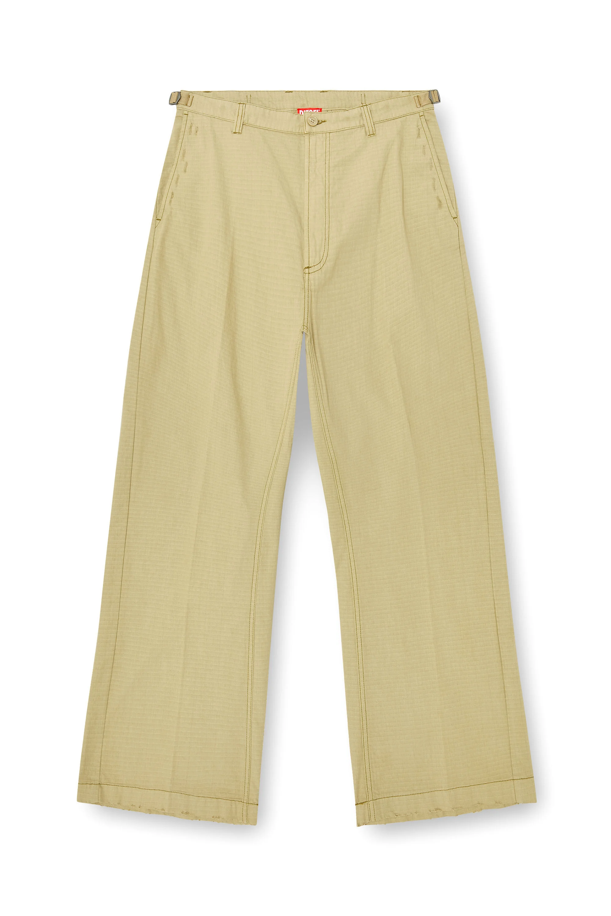 COTTON RIPSTOP PANTS WITH SIDE BUCKLES - 1