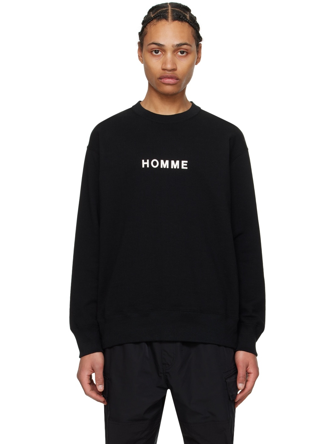 Black Crewneck Sweatshirt - 1