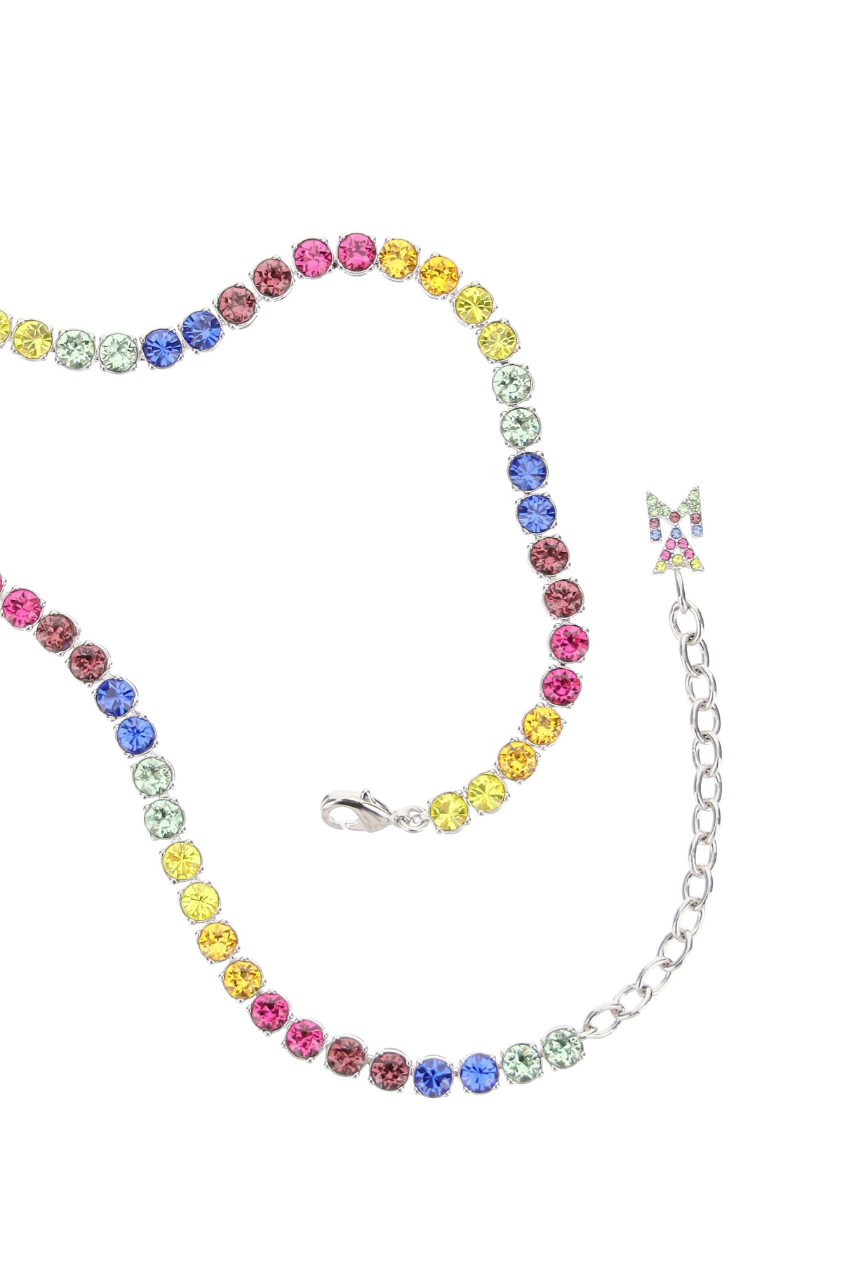 CHOCKER NECKLACE WITH RAINBOW CRYSTALS - 3