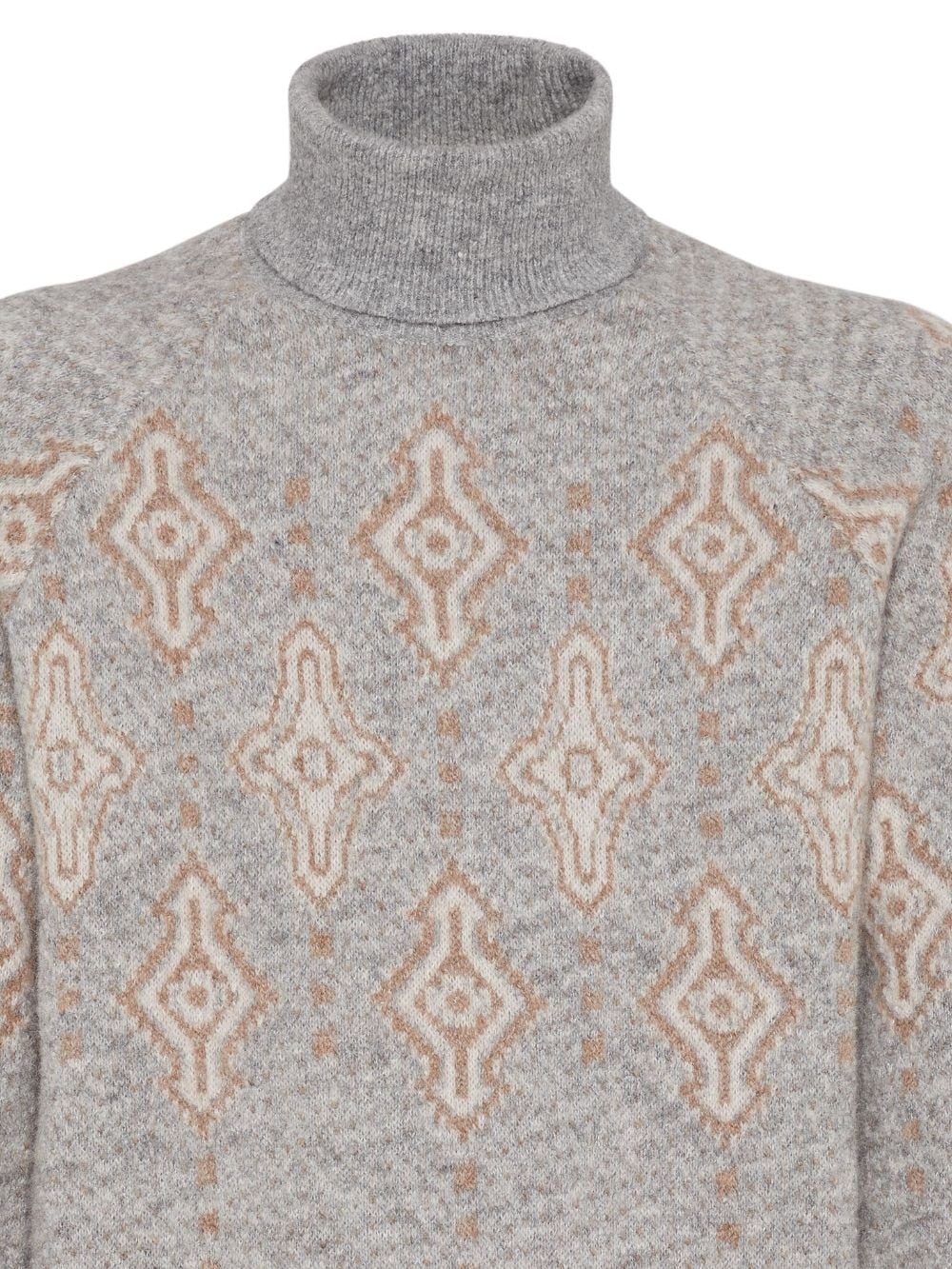 patterned-intarsia roll-neck jumper - 6