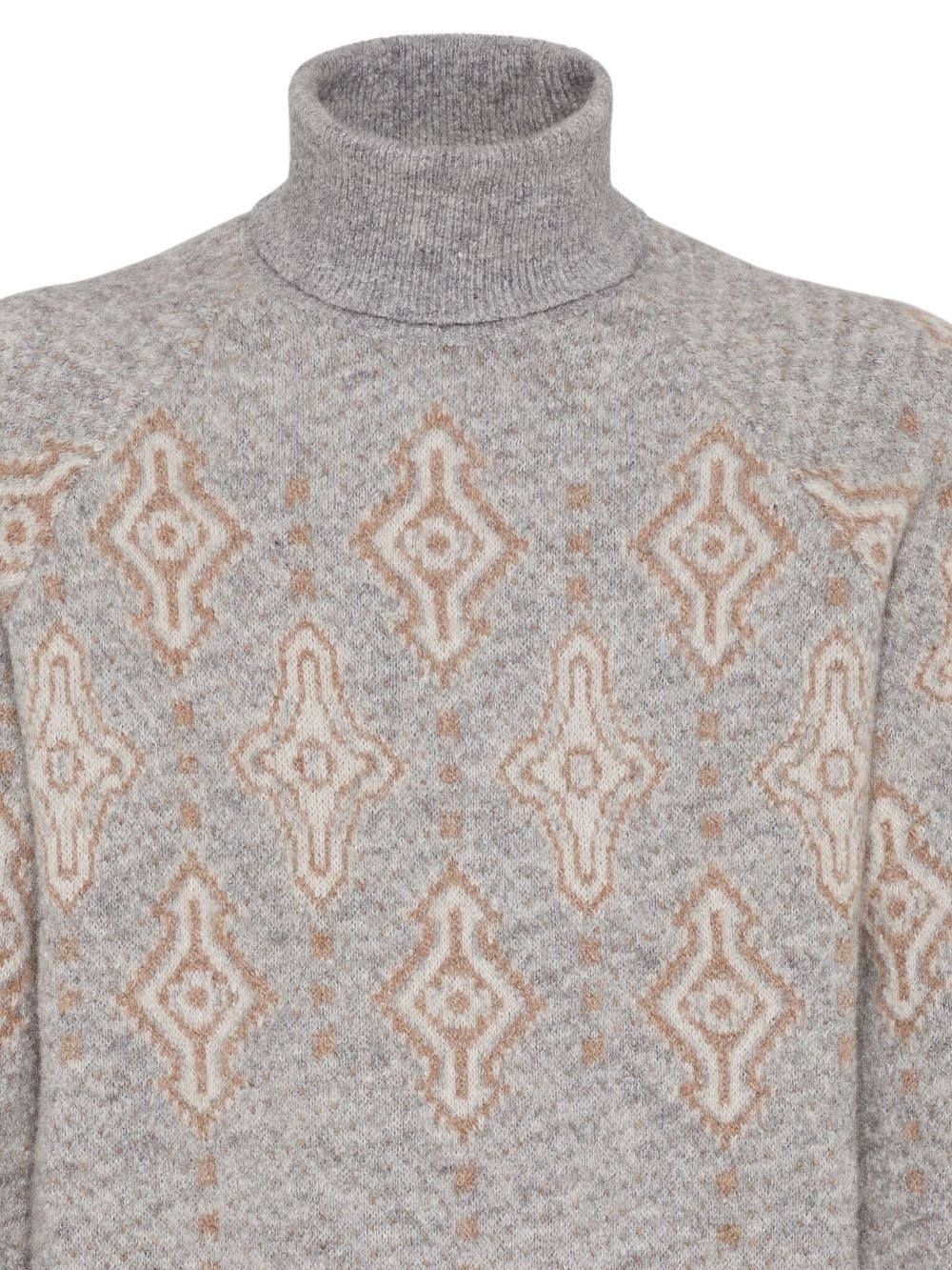 patterned-intarsia roll-neck jumper - 6