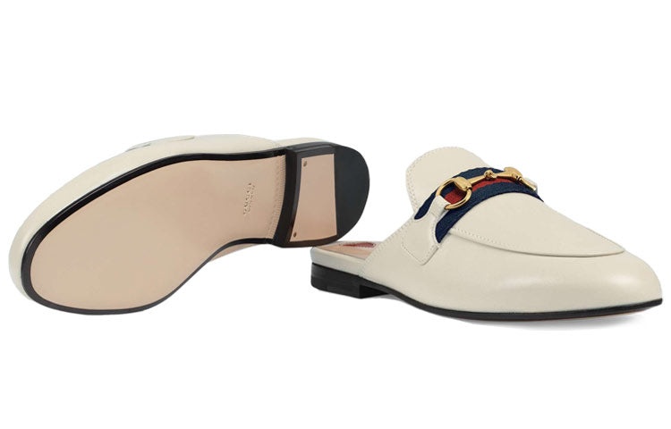 (WMNS) Gucci Princetown 'White Web Leather' 629084-CQXM0-9065 - 5