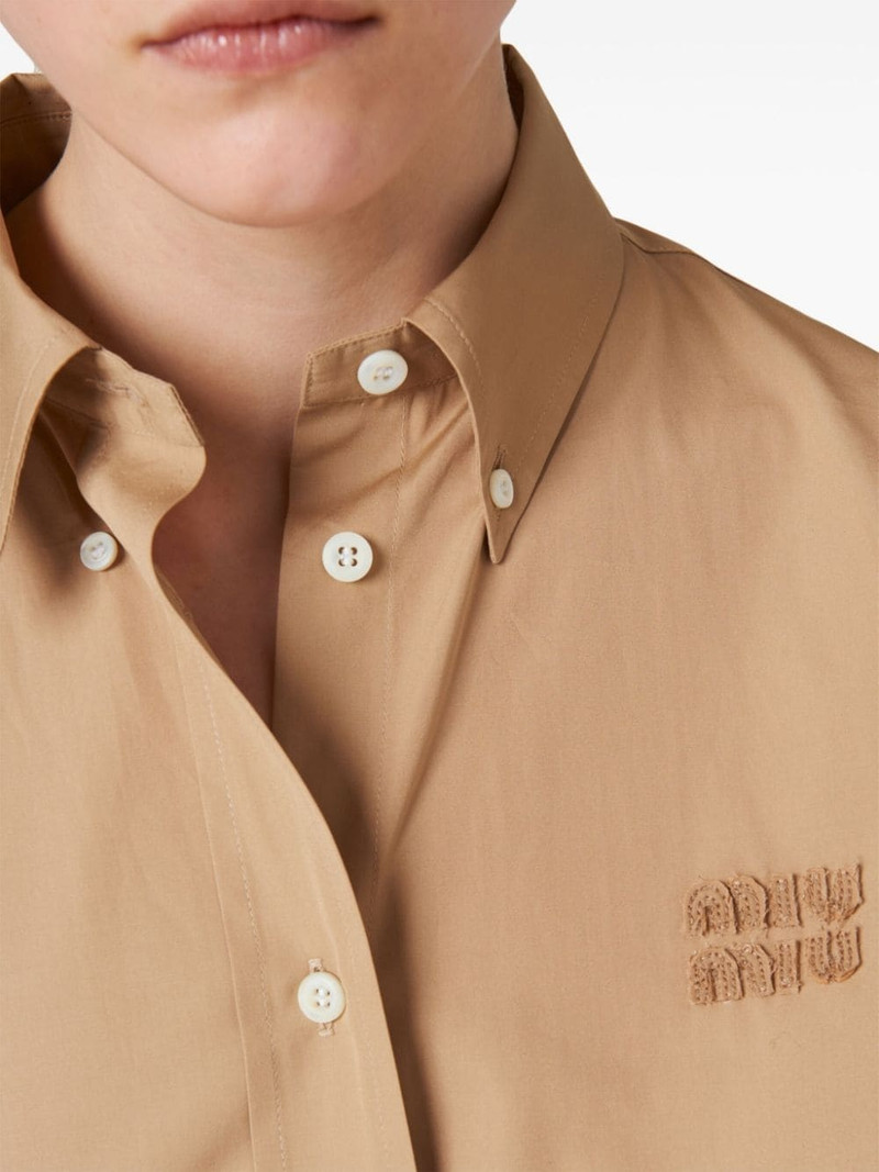 logo-appliquÃ© poplin shirt 6