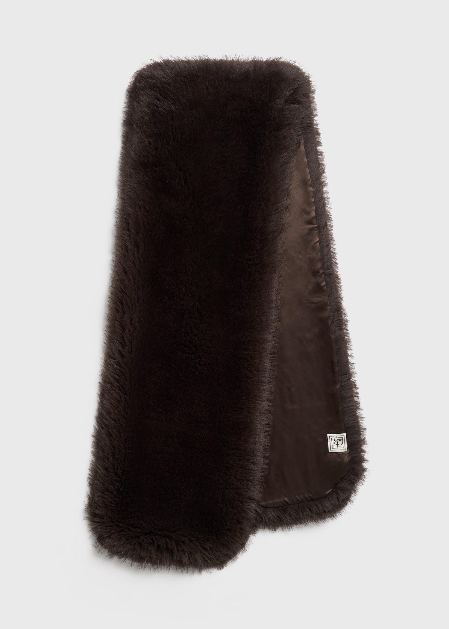 Faux fur stole beaver brown - 4