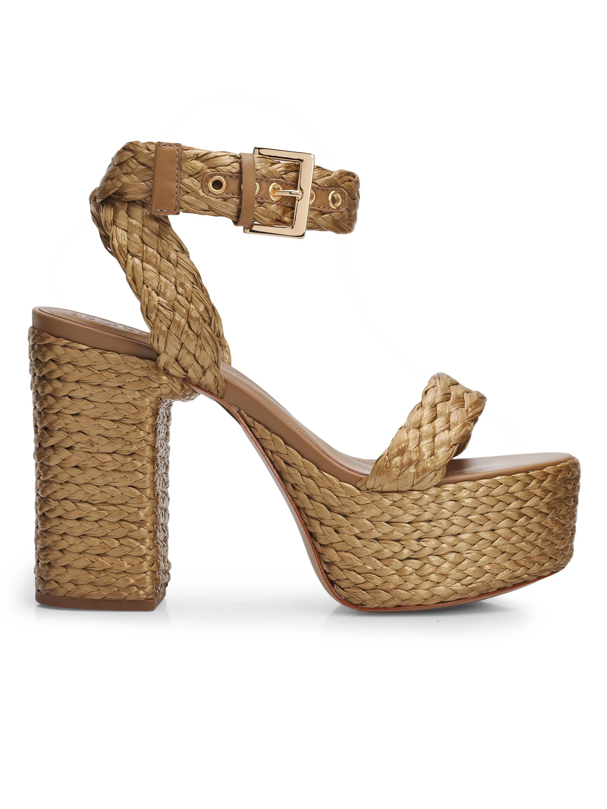 Women's Ayana 120MM Leather Platform Sandals - Bronze Sonora - 1