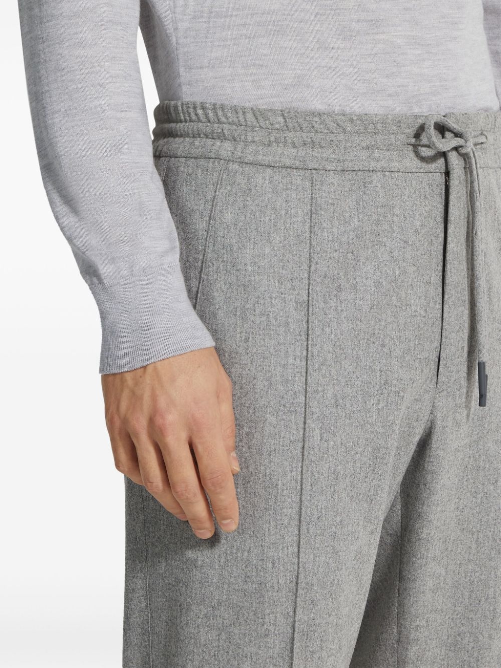 drawstring tapered trousers - 6