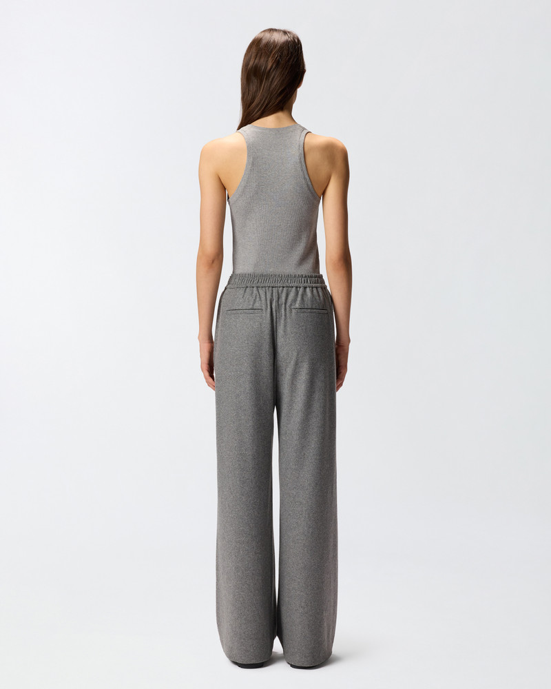 LONG WIDE-LEG WOOL-BLEND TROUSERS 4