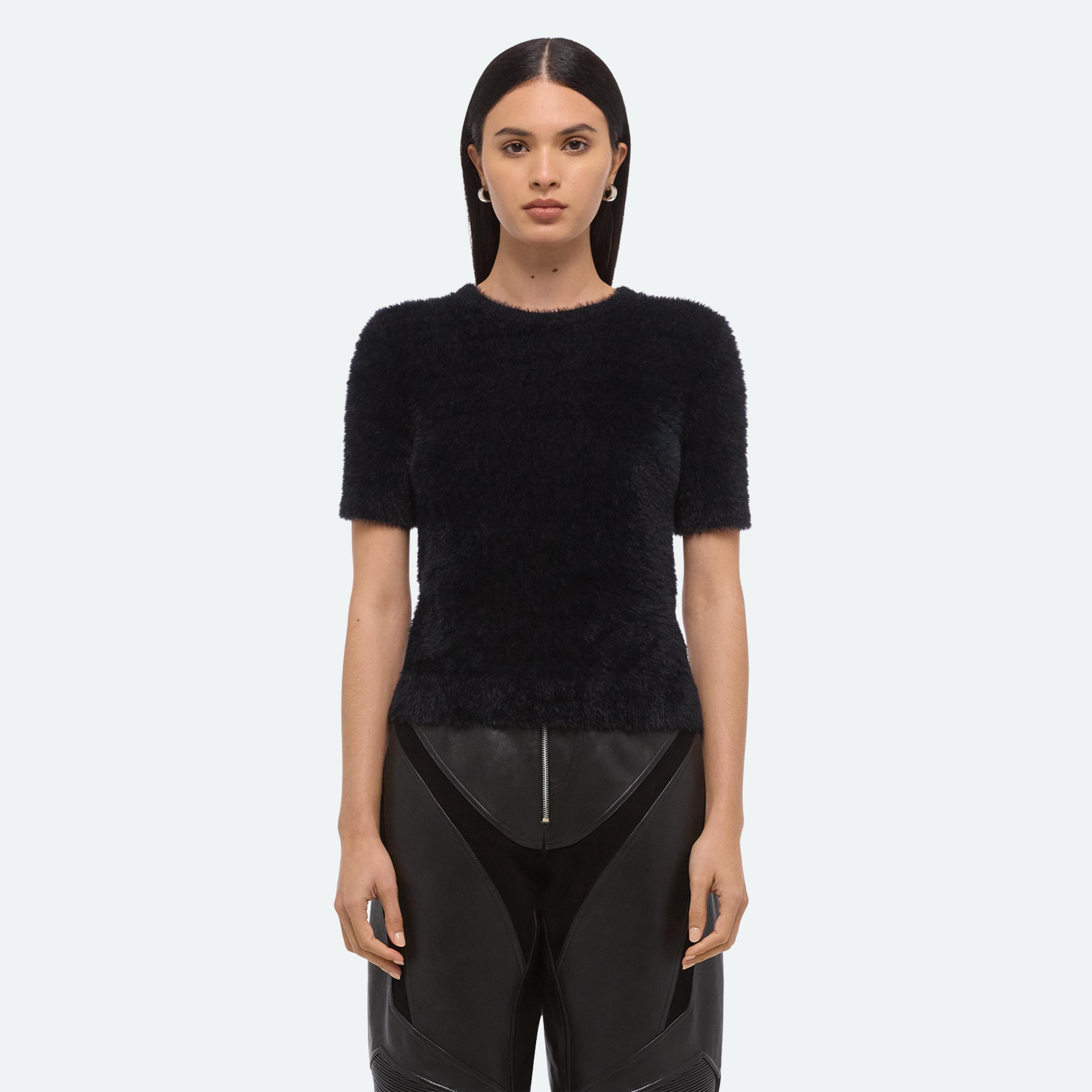 CROPPED SWEATER TEE - 4