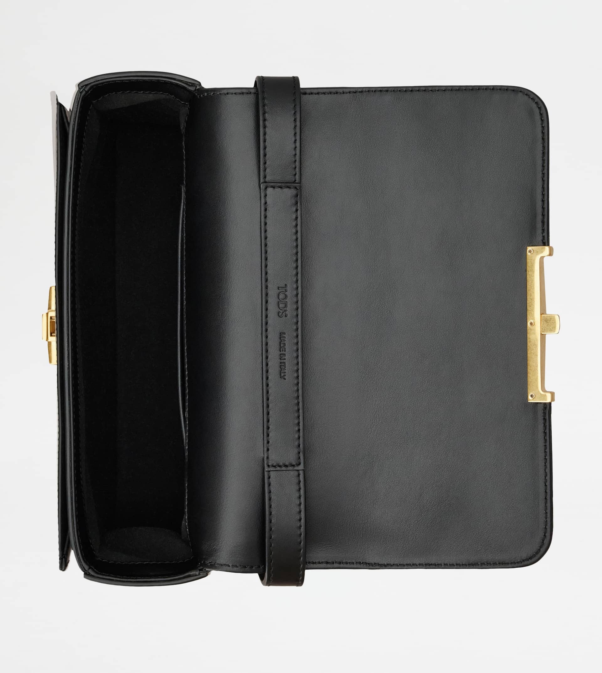 T TIMELESS CROSSBODY BAG IN LEATHER MINI - BLACK - 4
