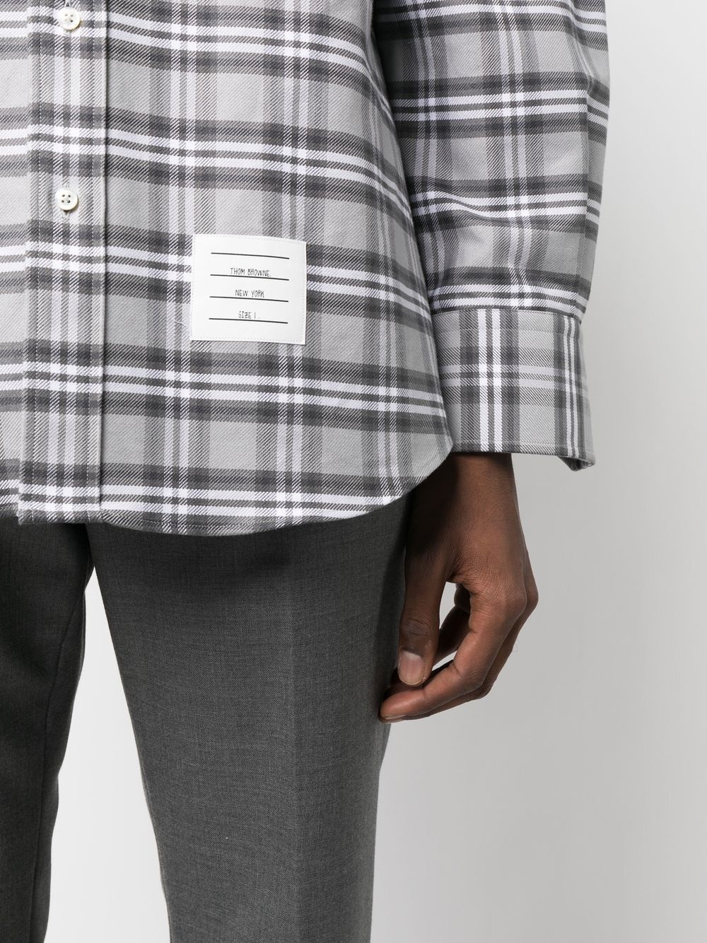 plaid-check print shirt - 5
