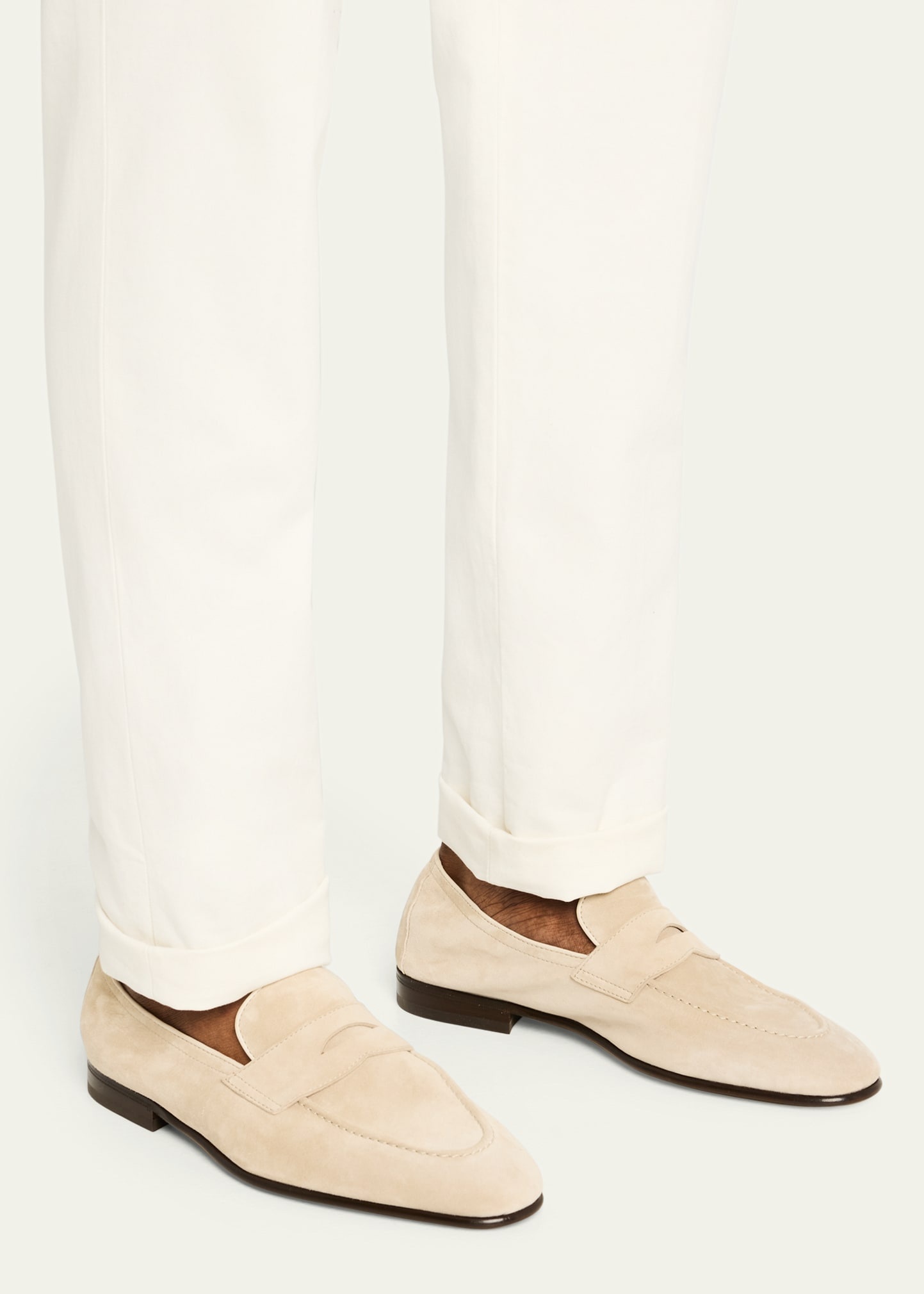 Men's Suede Penny Loafers - 2