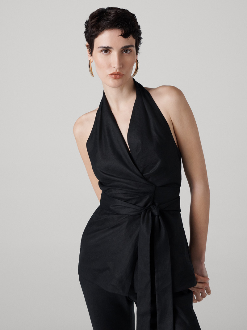Alyssa Halter Wrap Top 4