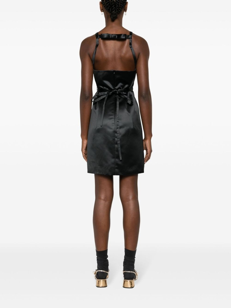 belted satin mini dress 4