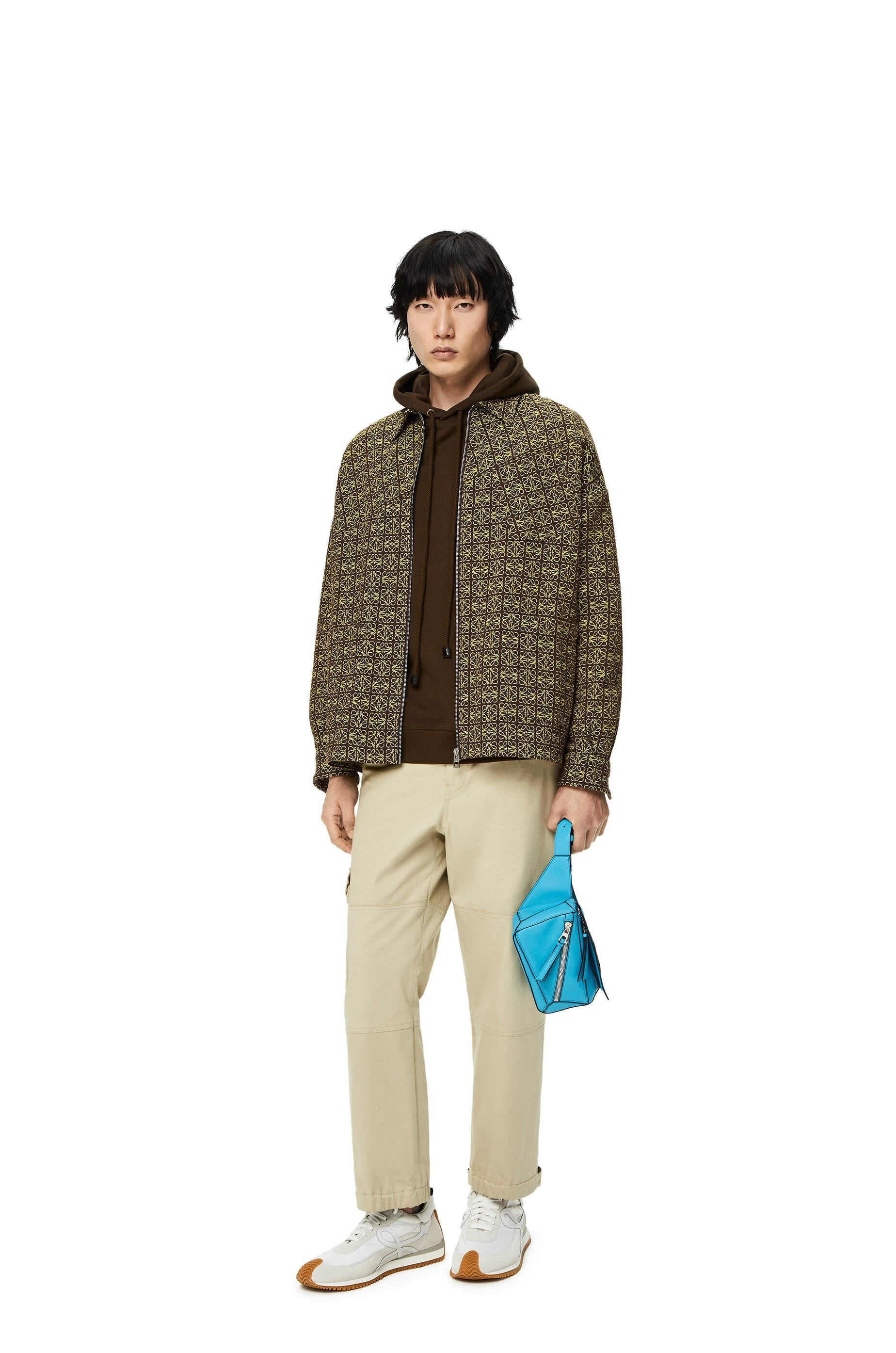 Anagram jacquard zip jacket in cotton - 2