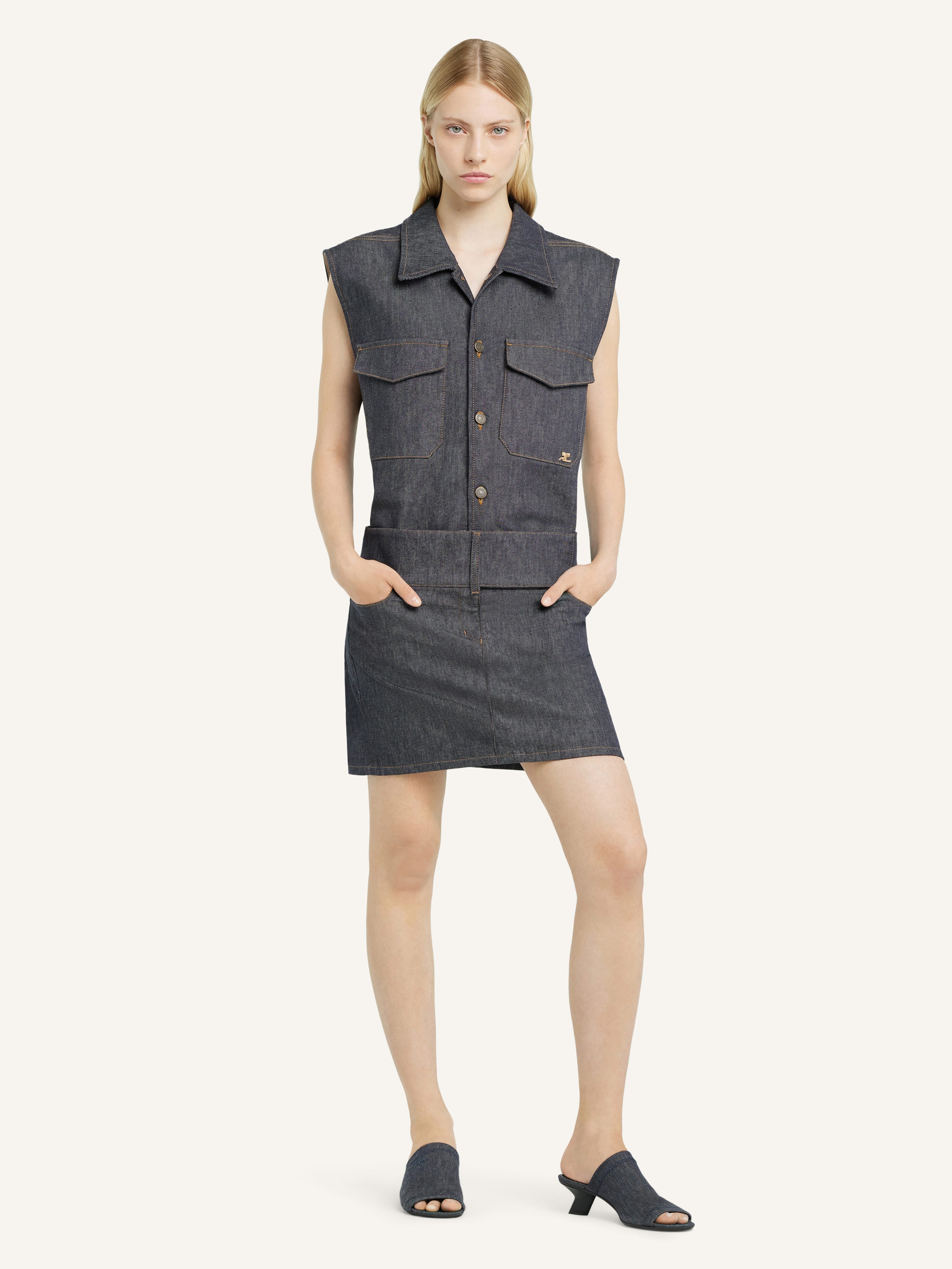 DENIM UTILITY SHIRT - 3