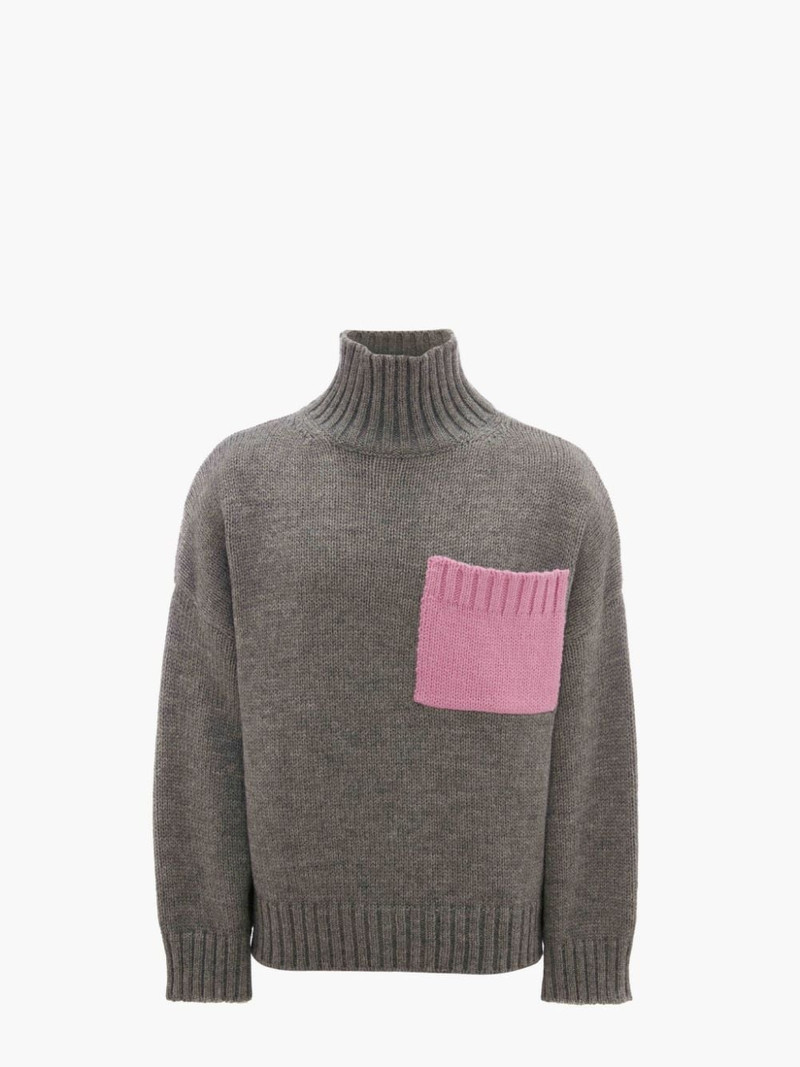 patch-pocket turtleneck jumper 1