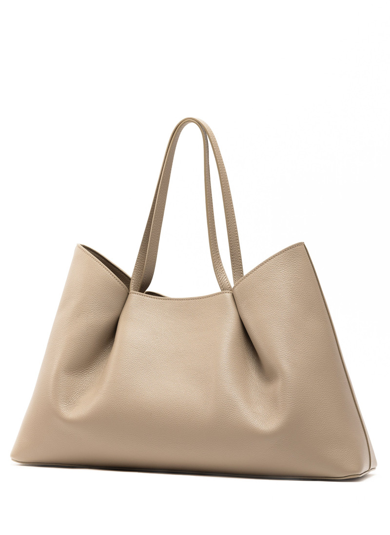 Elleme Dimple Tote Pebbled Leather Taupe outlook