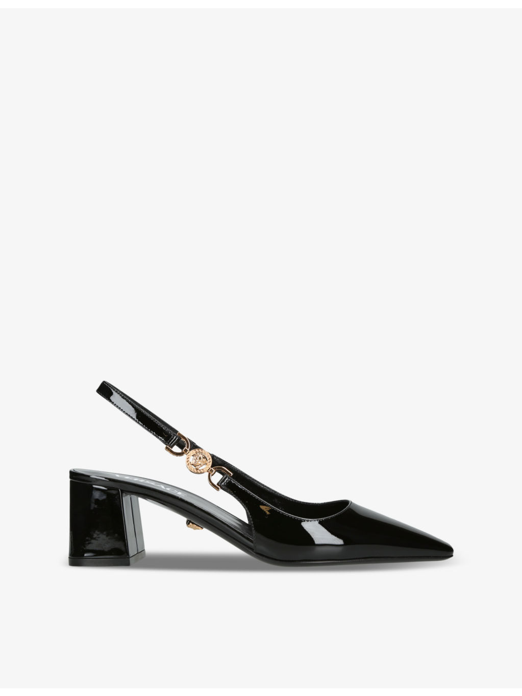 Medusa 55 patent-leather slingback courts - 1
