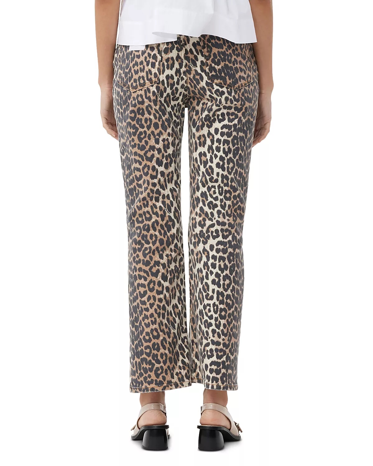 Betzy Cropped Jeans in Leopard - 3