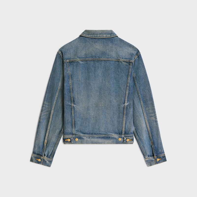 CELINE oversized trucker jacket in union wash denim outlook
