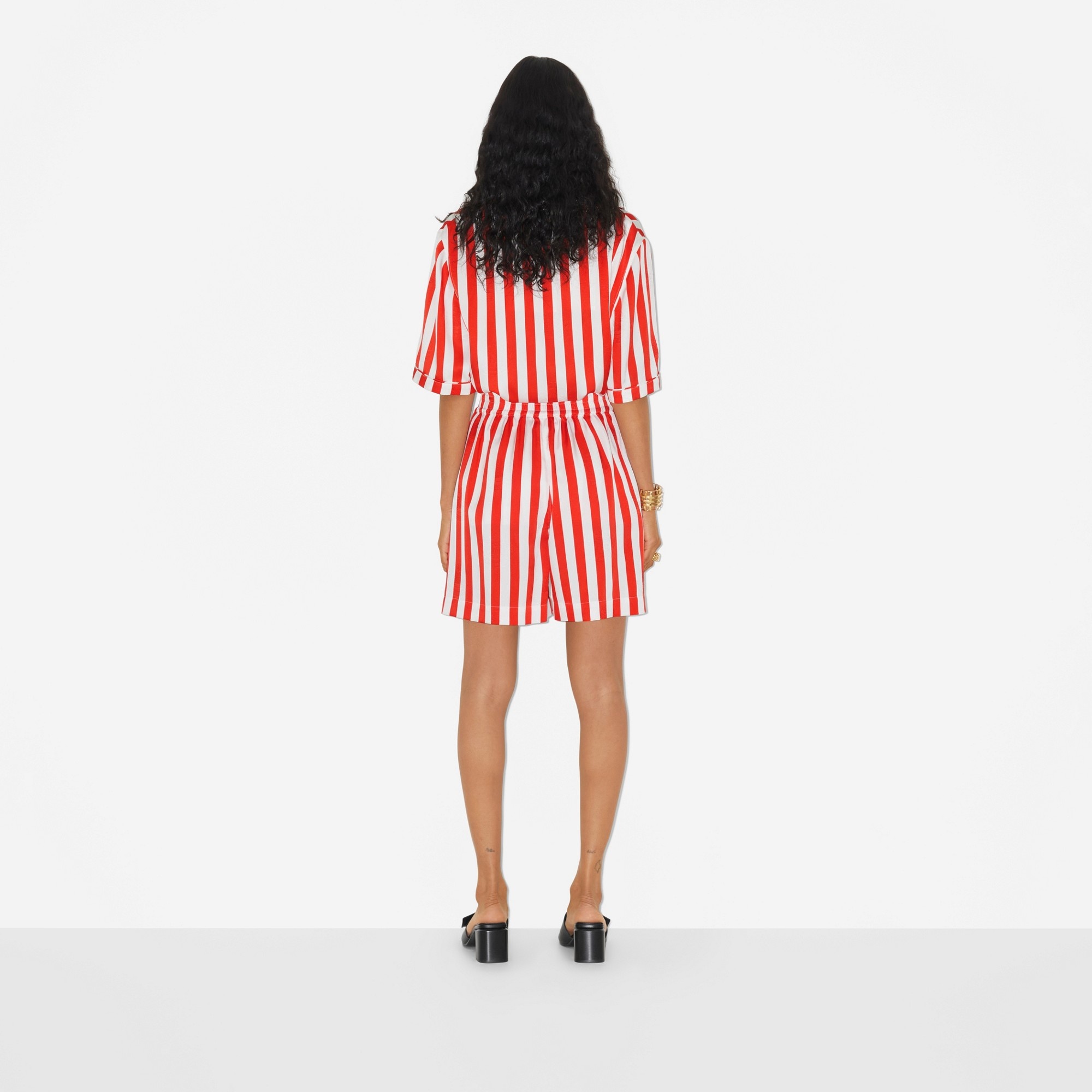 EKD Striped Silk Pyjama Shirt - 4