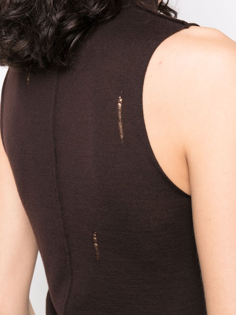 high neck cashmere vest - 5