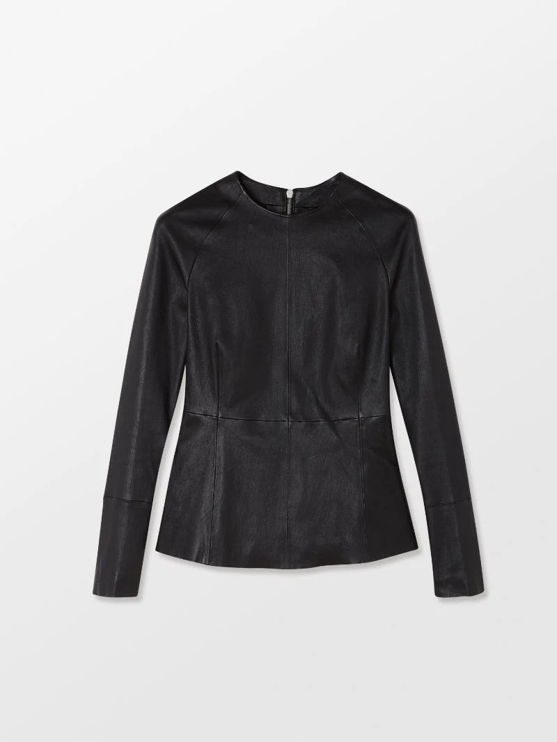 STRETCH LEATHER TOP - 1