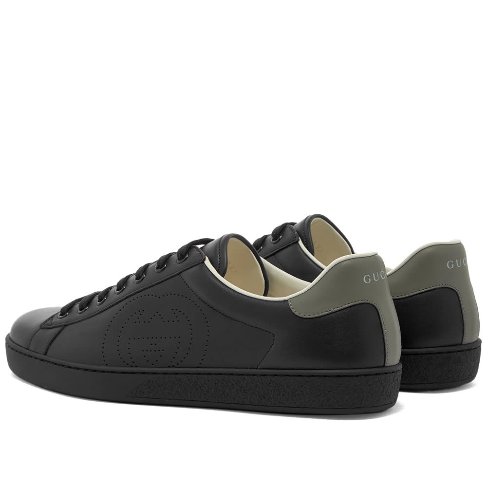 Gucci Perforated GG New Ace Leather Sneaker - 3