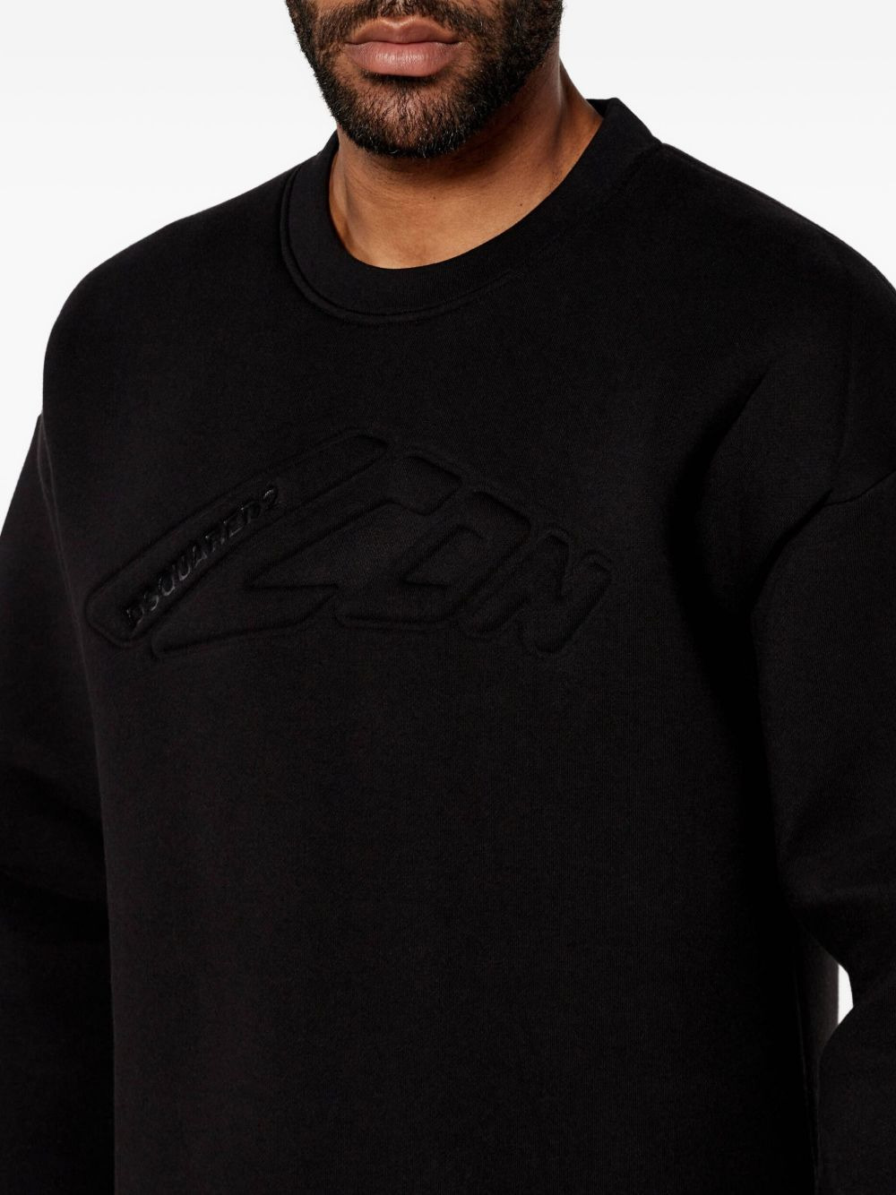 embossed logo sweatshirt - 4
