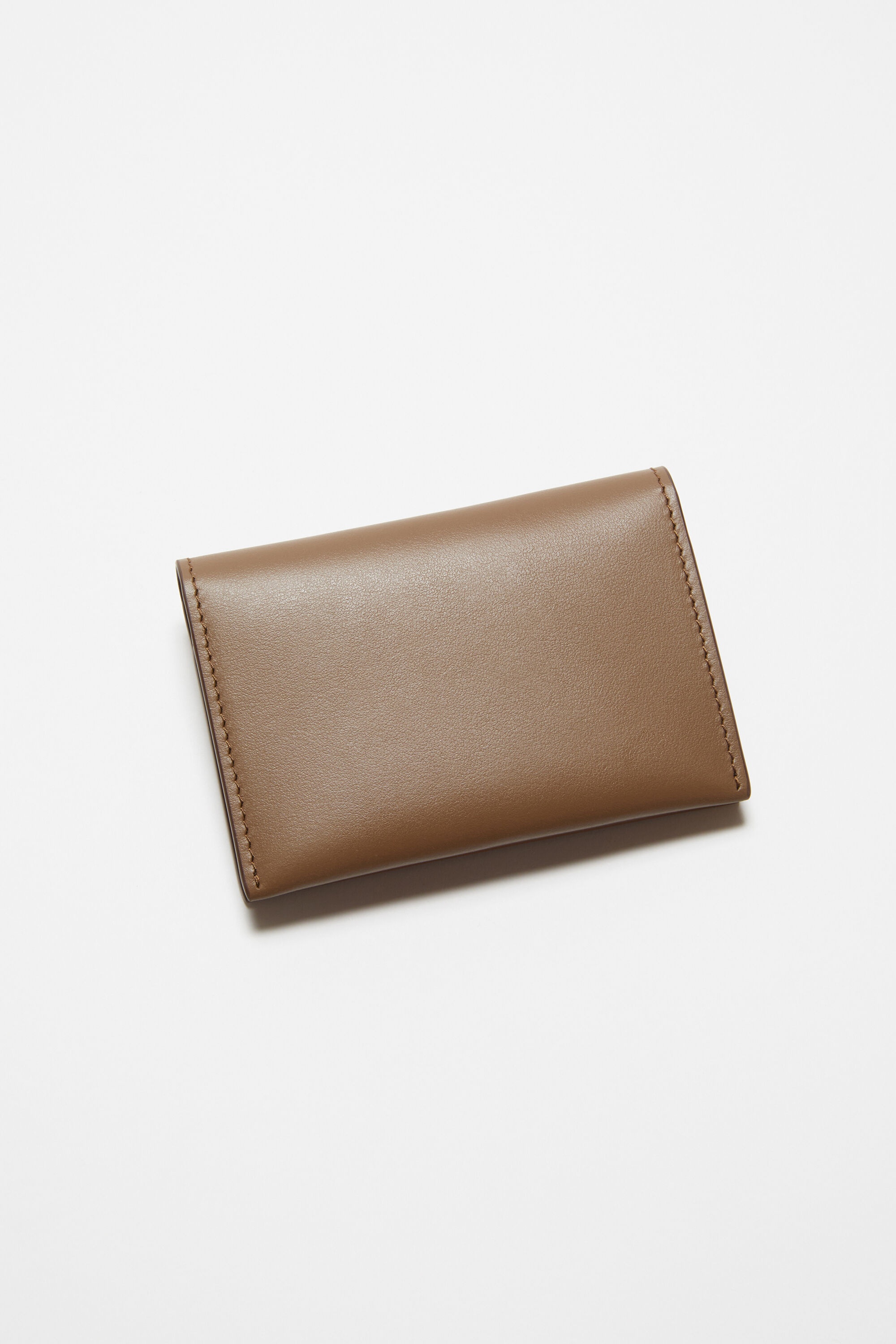 Folded card holder - Camel brown - 4