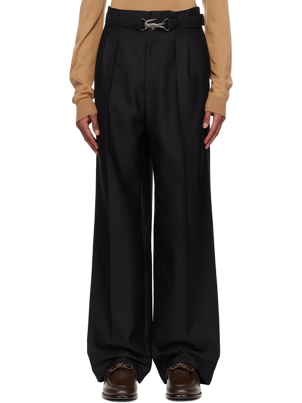 Black Fitted Trousers - 1