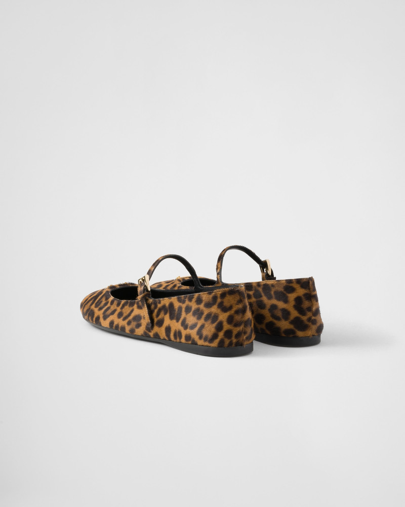 Printed leather ballerinas 4
